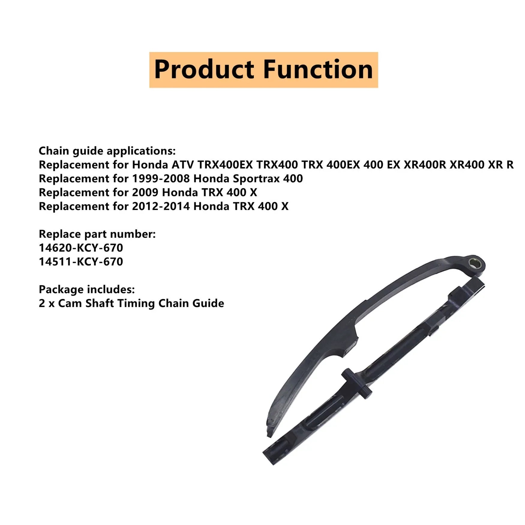 labwork Cam Timing Chain tensioner Guides Fit for Honda ATV TRX400EX TRX400 TRX 400EX 400 EX XR400R XR400 XR R LAB WORK MOTO