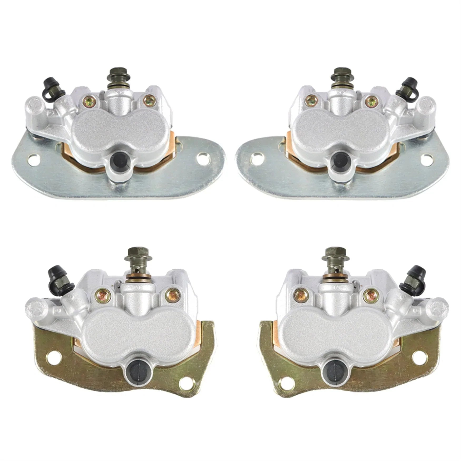 labwork Front and Rear Brake Calipers Set With Pads Replacement for 2008-2013 Yamaha Rhino 700 YXR700 LAB WORK MOTO