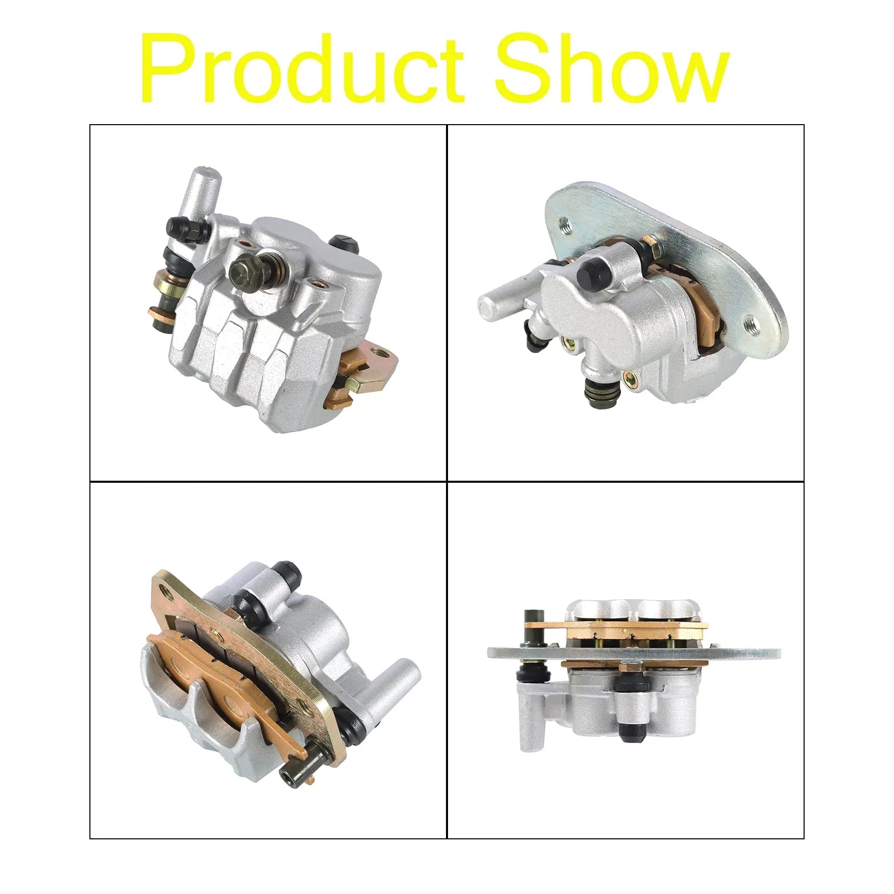 labwork Front and Rear Brake Calipers Set With Pads Replacement for 2008-2013 Yamaha Rhino 700 YXR700 LAB WORK MOTO