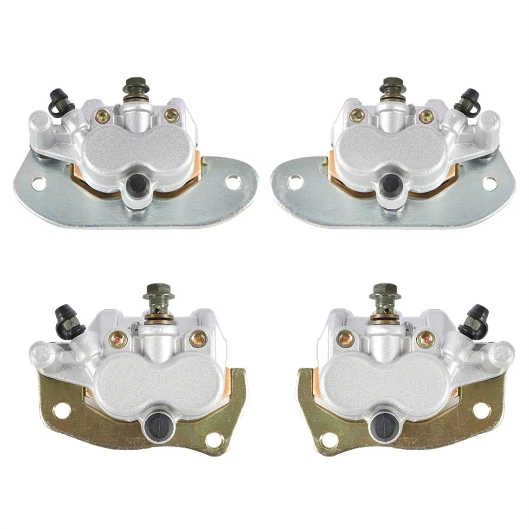 labwork Front and Rear Brake Calipers Set With Pads Replacement for 2008-2013 Yamaha Rhino 700 YXR700 LAB WORK MOTO