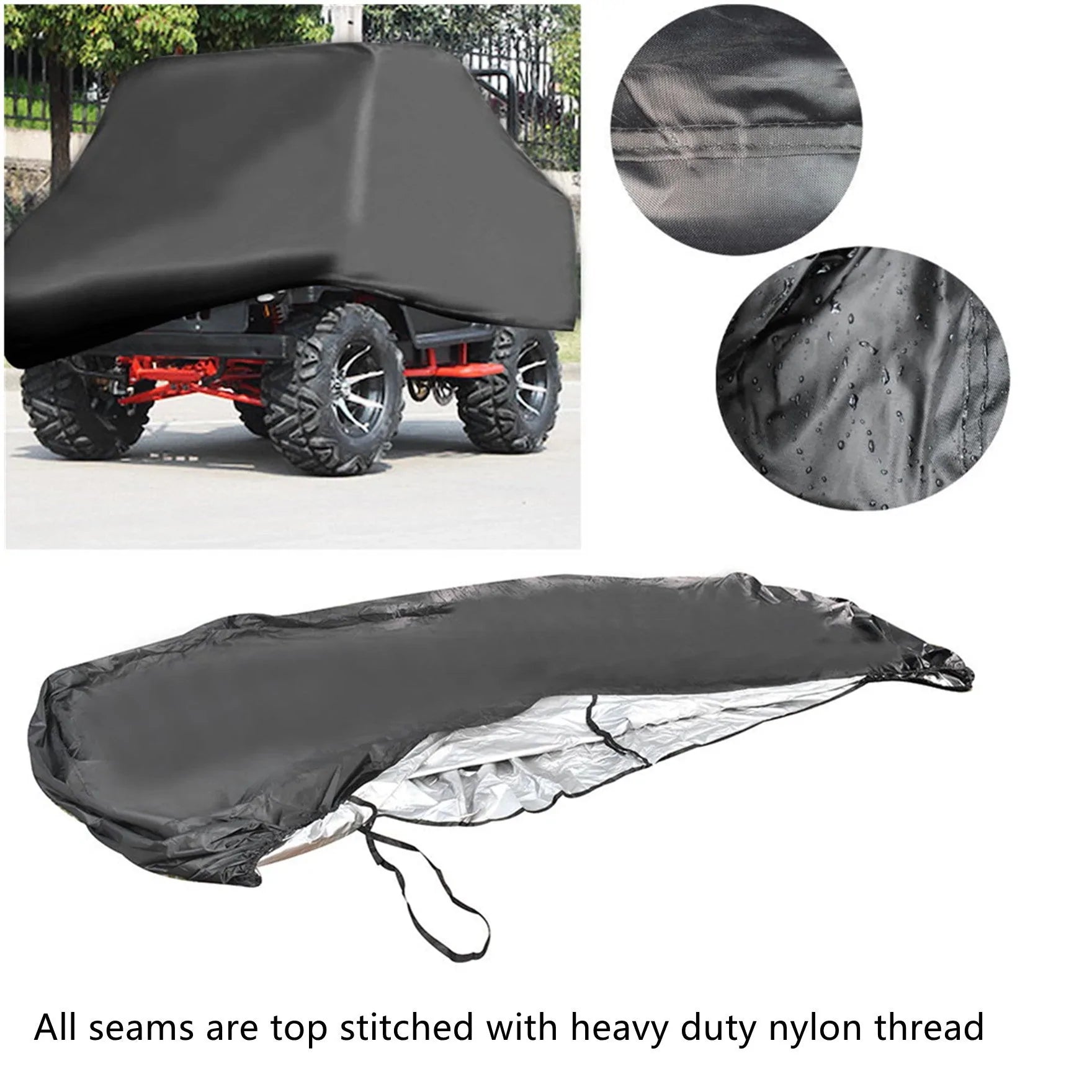 labwork UTV Cover Heavy Waterproof SxS Utility Vehicle Cover Storage Dust Cloth Replacement for Polaris RZR XP 900 1000 XP LAB WORK MOTO