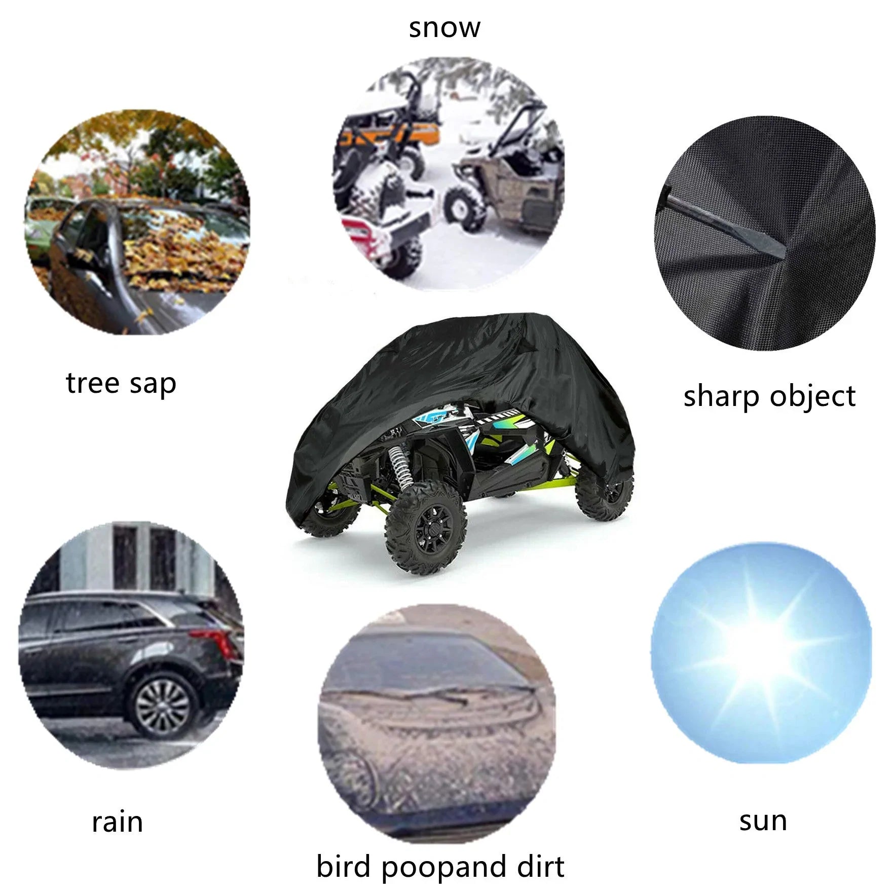 labwork UTV Cover Heavy Waterproof SxS Utility Vehicle Cover Storage Dust Cloth Replacement for Polaris RZR XP 900 1000 XP LAB WORK MOTO