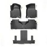 3 Rows TPE All-Weather Floor Mats for 2021-2026 Chevy Tahoe Yukon