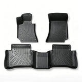 3PCS Floor Mats Black TPE Replacement for E-Class W212 2010-2016 1st and 2nd Row