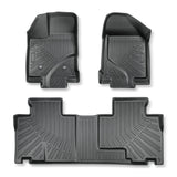 3D Custom Fit TPE Floor Liners Set for 2011-2014 Ford Edge - Premium All-Weather Non-Toxic Interior Floor Mats (Front & Rear)