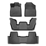 labwork 4-Piece 3D TPE All-Weather Floor Mats for 2023-2025 Honda Pilot 3 Rows Front 2nd & 3rd Row Set