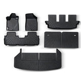 labwork 7-Piece 3D TPE All-Weather Floor Mats Cargo Liner Backrest Set for 2008-2013 Toyota Highlander [Non-Hybrid]