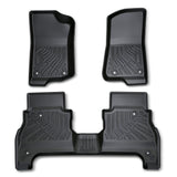 3-Piece 3D TPE All-Weather Floor Mats for 2020-2025 Jeep Gladiator 4-Door Front & Rear Set