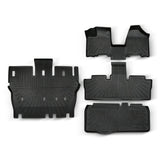 Floor Mats for Toyota Sienna (7 Seater) - Heavy Duty All Weather Custom Fit Rubber Mats - Compatible with Models 2004-2010 | Complete Set with Front, Back and Cargo, Black