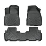 Car Floor Mats for 2014-2019 Toyota Highlander Front + Rear All Weather 3D Liner