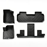 Full Set TPE All-Weather Floor Mats for 2018-2025 Chevy Traverse 7 Passenger
