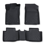 Floor Mats 3Pcs Two Rows Floor Liners Black TPE Replacement for Civic Sedan Hatchback Coup 2016-2021