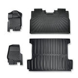 3D Custom Fit TPE Floor Liners + 5.5FT Short Bed Mat Set for 2015-2026 Ford F-150 Crew Cab / SuperCrew - All-Weather Heavy-Duty Set