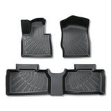 3Pcs Car Floor Mats Liner Front and Rear TPE Black Replacement for Explorer 2020-2024