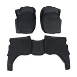 Fits 2001-2004 Toyota Tacoma Double Cab TPE 3D Front & 2nd Row Floor Mats Liner