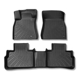3Pcs Car Floor Mats Front and Rear TPE Black Replacement for Sentra 2020-2024