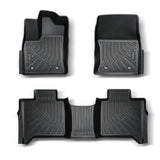 labwork 3-Piece 3D TPE All-Weather Floor Mats for 2022-2025 Toyota Tundra CrewMax Front & Rear Set