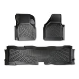 3Pcs Front and Rear TPE Car Floor Mats Replacement for F250 F350 F450 F550 2008-2010