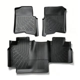 3PCS Floor Mats Liner Black TPE Replacement for F150 Super Crew Cab 2004-2008