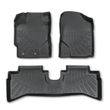 3PCS Floor Mats Black TPE Replacement for Prius C 2012-2015 | Front Rear