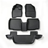 3PCS TPE All-Weather Floor Mats for 2015-2019 Ford Explorer 7 Seats