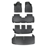 5Pcs Car Floor Mats and Cargo Liner Front and Rear TPE Black Replacement for Highlander 2008-2013