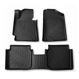3PCS Floor Mats Black TPE Replacement for Elan-tra 2011-2016 1st and 2nd Row