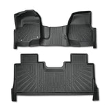 2Pcs Front and Rear TPE Car Floor Mats Replacement for F250 F350 F450 F550 F600 Crew Cab 2017-2026