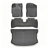 TPE Floor Mats Liners & Trunk Cargo Liner Set For 2012-2015 Toyota Prius C Black