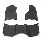 labwork 3-Piece 3D TPE All-Weather Floor Mats for 2019-2024 Dodge Ram 2500 3500 Crew Cab