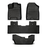 Full Set TPE All-Weather 3D Custom Floor Mats for 2014-2020 Acura MDX 7-Passenger