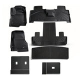 Full Set TPE Floor Mats Cargo Backrest Liners for 2018-2025 Ford Expedition 7 Seats