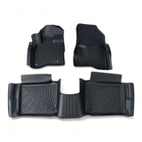 3Pcs Car Floor Mats Liner Front and Rear TPE Black Replacement for Taurus 2010-2019