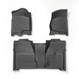 labwork 3-Piece 3D TPE All-Weather Floor Mats for 2007-2014 Chevy Silverado GMC Sierra Crew Cab 1500 2500 3500 HD