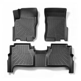 3Pcs Floor Mats Liners Carpets TPE Black Replacement for Frontier 2008-2021