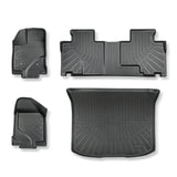 3D Custom Fit TPE Floor Liners & Trunk Cargo Mat Set for 2007-2014 Ford Edge & 2007-2015 Lincoln MKX - All-Weather Protection (Excludes 2015+ Edge / 2016+ MKX)