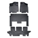 4PCS Floor Mats Black TPE Replacement for Gr-and Ca-ra-Van Bucket 7 Seats 2008-2020 Replacement for Town and Country 2008-2016 Stow' n Go Bucket 7 Seats