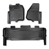 3Pcs Front and Rear TPE Car Floor Mats Replacement for F250 F350 F450 F550 Super Crew Cab 2012-2016