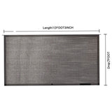 7FT x 10FT 3in RV Awning Sun Shade Screen Front Side Awning Complete Kit Grid Uv Blocking Replacement for Travel Outdoor Camping Black