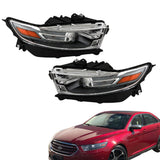 Labwork Left+Right Headlights For Ford Taurus 2013 2014-2016 Halogen W/Gray Trim