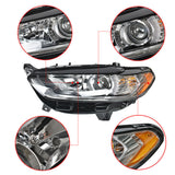 Left+Right Headlights For 2013 2014 2015 2016 Ford Fusion Lights Lamps Pair Set