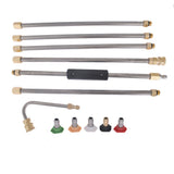 Pressure Washer Extension Wand Set, Power Washer Lance Extension with 5 Nozzle Tips, Quick Connect Power Washer Lance for Outdoor Cleaning and Garden Watering 4000 PSI