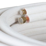 50FT Air Conditioning Tubing Hose Extension 1/4 and 3/8 Inch Insulated Copper Hoses Fit for Mini Split Air Conditioner