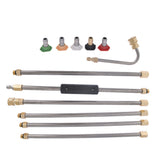 Pressure Washer Extension Wand Set, Power Washer Lance Extension with 5 Nozzle Tips, Quick Connect Power Washer Lance for Outdoor Cleaning and Garden Watering 4000 PSI