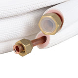 50FT Air Conditioning Tubing Hose Extension 3/8 and 5/8 Inch Insulated Copper Hoses Fit for Mini Split Air Conditioner