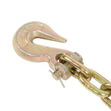 5/16in*10ft G70 Transportation Bundle Chain with Clevis Grab Hooks for Cargo Tie-Down for Factories Construction Sites Mining Activities Ports