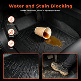 3Pcs Front and Rear TPE Car Floor Mats Replacement for F250 F350 F450 F550 2008-2010