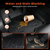 3Pcs Front and Rear TPE Car Floor Mats Replacement for F250 F350 F450 F550 Super Crew Cab 2012-2016