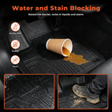 Car Floor Mats Black TPE Vehicle Floor Liners 3 Piece Replacement for CRV 2017-2022