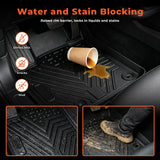 4PCS TPE All-Weather Floor Mats Cargo Liner for 2022-2025 Jeep Grand Cherokee